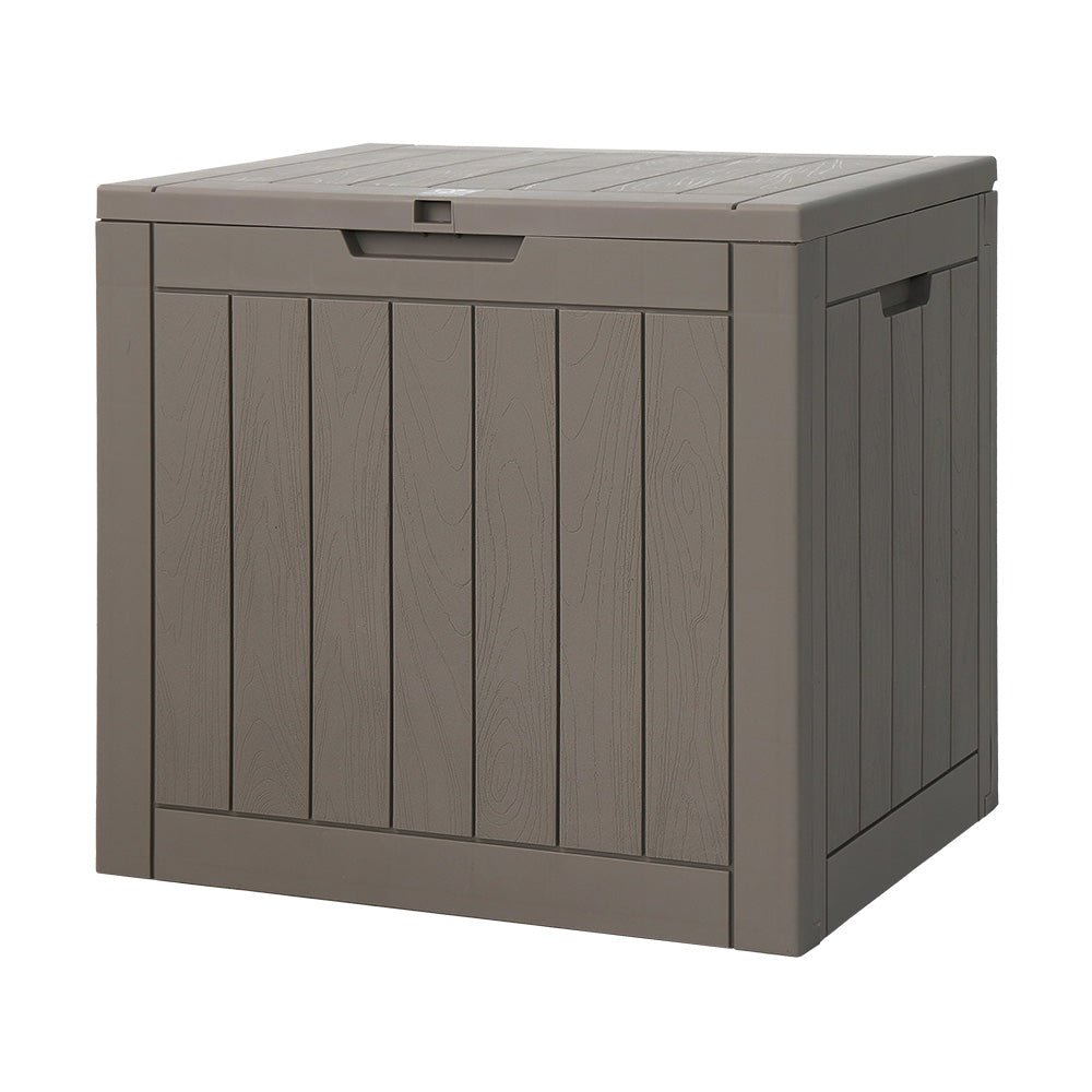 Gardeon Outdoor Storage Box 118L Container Lockable Indoor Garden Toy Tool Shed Grey - NuSea